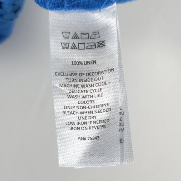 NWT JOIE 100% LINEN Wide Leg Elastic‎ Waist Drawstring Embroidered Pants MEDIUM - Picture 12 of 12